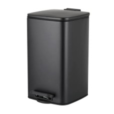 Відро для сміття з плавним закриттям квадратне Zerix Kubix-TC0108 Black 8 л колір чорний (ZX5892)