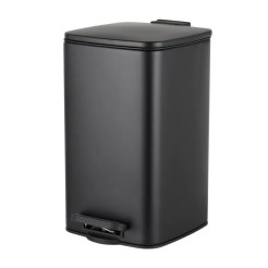 Відро для сміття з плавним закриттям квадратне Zerix Kubix-TC0108 Black 8 л колір чорний (ZX5892) Відро для сміття з плавним закриттям квадратне Zerix Kubix-TC0108 Black 8 л колір чорний (ZX5892)
