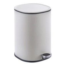 Відро для сміття з плавним закриттям овальне Zerix Prime-TC0105 White 5л колір білий (ZX5901)