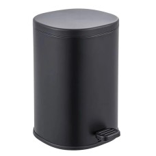 Відро для сміття з плавним закриттям овальне Zerix Prime-TC0105 Black 5л колір чорний (ZX5902)