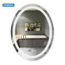 Дзеркало Qtap Mideya (DC-F801) 600х800 з LED-підсвічуванням Touch, з антизапотіванням, димером QT2078F801W