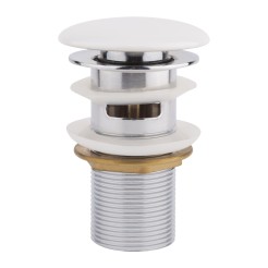 Донний клапан для раковини Qtap F0081 70х70х110 мм White з переливом
