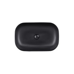Раковина-чаша Qtap Robin 610х400х145 Matt black з донним клапаном QT132143PMBMB Раковина-чаша Qtap Robin 610х400х145 Matt black з донним клапаном QT132143PMBMB