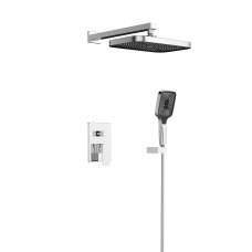 Душова система універсальна Qtap Aquarius прихованого монтажу на два споживачі QTAQA64103NGC Chrome