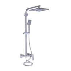 Душова система для кабіни Qtap Capricorn на три споживачі (з виливом) 53103KNC Chrome Душова система для кабіни Qtap Capricorn на три споживачі (з виливом) 53103KNC Chrome