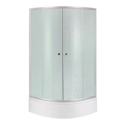Душова кабіна Latwa SC90x90.SAT.MID.FR полукругла, скло Frost 4 мм + Душовий піддон KAPIELKA ST90x90x26, з панеллю Lidz Душова кабіна Latwa SC90x90.SAT.MID.FR полукругла, скло Frost 4 мм + Душовий піддон KAPIELKA ST90x90x26, з панеллю Lidz
