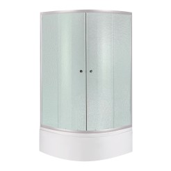 Душова кабіна Latwa SC90x90.SAT.HIGH.FR полукругла, скло Frost 4 мм + Душовий піддон KAPIELKA ST90x90x41, з панеллю Lidz Душова кабіна Latwa SC90x90.SAT.HIGH.FR полукругла, скло Frost 4 мм + Душовий піддон KAPIELKA ST90x90x41, з панеллю Lidz