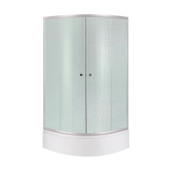 Душова кабіна Latwa SC80x80.SAT.MID.FR полукругла, скло Frost 4 мм + Душовий піддон KAPIELKA ST80x80x26, з панеллю Lidz Душова кабіна Latwa SC80x80.SAT.MID.FR полукругла, скло Frost 4 мм + Душовий піддон KAPIELKA ST80x80x26, з панеллю Lidz