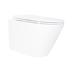 Унітаз підвісний Qtap Swan безободковий Ultra Quiet з сидінням Soft-close QT16335179W Унітаз підвісний Qtap Swan безободковий Ultra Quiet з сидінням Soft-close QT16335179W