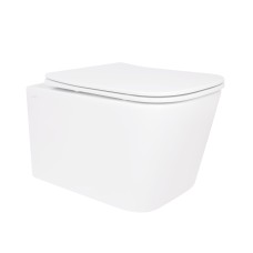 Унітаз підвісний Qtap Crow безобідковий з сідінням Soft-close QT05335171W