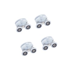 Qtap Комплект подвійних роликів білих 2 шт низ + 2 шт верх PRESTO WHI 1099SP5