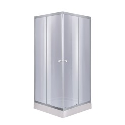 Душова кабіна Lidz Wawel SC90x90.SAT.LOW.GR, скло тон. 4 мм + Lidz Душовий піддон KAPIELKA ST90x90х14