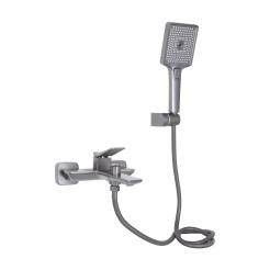 Змішувач для ванни Qtap Presto (з душовим гарнітуром) QTPRE259GRP45584 Graphite