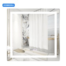 Дзеркало Qtap Mideya 800x800 з LED-підсвічуванням Touch, з антизапотіванням, димером QT2078NCF8080W