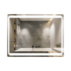 Дзеркало Qtap Mideya 800х600 з LED-підсвічуванням Touch, з антизапотіванням, з годинником, димером QT2078NCF8060W