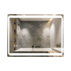 Дзеркало Qtap Mideya 800х600 з LED-підсвічуванням Touch, з антизапотіванням, з годинником, димером QT2078NCF8060W Дзеркало Qtap Mideya 800х600 з LED-підсвічуванням Touch, з антизапотіванням, з годинником, димером QT2078NCF8060W