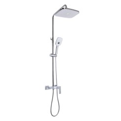 Душова система універсальна Qtap Gemini на три споживачі (з виливом) QTGEM111CRW45687 Chrome/White Душова система універсальна Qtap Gemini на три споживачі (з виливом) QTGEM111CRW45687 Chrome/White