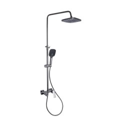 Душова система універсальна Qtap Gemini на три споживачі (з виливом) QTGEM111GMB45688 Gunmetal Black PVD Душова система універсальна Qtap Gemini на три споживачі (з виливом) QTGEM111GMB45688 Gunmetal Black PVD