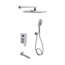 Душова система універсальна Qtap Gemini прихованого монтажу на три споживачі QTGEM114CRM45702 Chrome