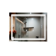 Дзеркало Qtap Cardinal (CA1) 1000х800 з LED-підсвічуванням Touch, з антизапотіванням, з димером, рег. темп. кольору (3000-6500K) QT0478C10080