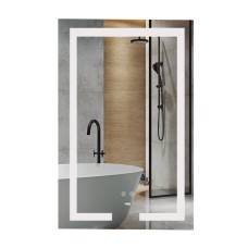 Дзеркало Lidz Kubis 500х800 з LED-підсвічуванням Touch, з антизапотіванням, з димером, рег. яскравості LD78LF9365080