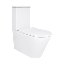 Унітаз підлоговий Qtap Vlasta Ultra Quiet безобідковий з сидінням Soft-close WHITE QT28228300W