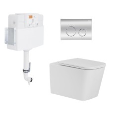 Готове рішення Qtap для ванної кімнати: підлоговий безбачковий унітаз Tern Ultra Quiet 560x340x400 + бачок прихованого монтажу