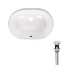 Комплект Qtap Stork: Раковина врізна овальна 570x390x210 мм White + Донний клапан PU02O Комплект Qtap Stork: Раковина врізна овальна 570x390x210 мм White + Донний клапан PU02O