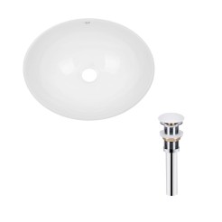 Комплект Qtap Dove: Раковина накладна овальна 415x340x140 мм White + Донний клапан PU02 Комплект Qtap Dove: Раковина накладна овальна 415x340x140 мм White + Донний клапан PU02