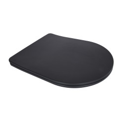 Сидіння для унітаза (Robin 660, Scorpio 520,660) 460x362x50 мм, Matt Black, з мікроліфтом, Slim Duroplast, Quick Release QTSC179MB47352 Qtap