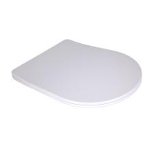 Сидіння для унітаза підлогового (Grand) 560×363×30 мм, White, з мікроліфтом, Slim Duroplast, Quick Release QT26228301W3 Qtap