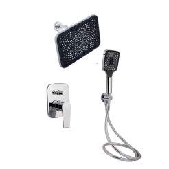 Комплект для душу Qtap Stenava Chrome: Змішувач QTST6245102DC + Лійки (QTRUC125CRM45954,QTHLA107CRM45784) + Шланг QTHADPVC200C + QTCRMBH130 Комплект для душу Qtap Stenava Chrome: Змішувач QTST6245102DC + Лійки (QTRUC125CRM45954,QTHLA107CRM45784) + Шланг QTHADPVC200C + QTCRMBH130
