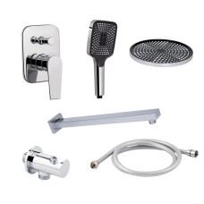 Комплект Qtap Stenava:Змішувач для душу QTST6245102DC+Душ. набір(QTHLA107CRM45948+QTRUC125CRM45956+QTTRU120CRM45926+QTCRMA030+QTCRMB030+LDNIA09CRM35459)