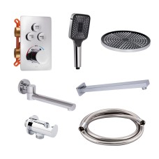 Комплект для душу Qtap Votice:ЗмішувачQTVOT6443T105NKC+Д. наб.(QTHLA107CRM45948+QTRUC125CRM45954+QTTRU120CRM45926+QTCRMBH030+LDNIA09CRM35459+QTVYT246CRM45934)