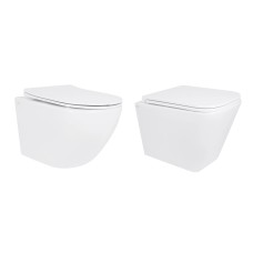 Акційний набір: Унітаз підвісний Jay Ultra Quiet QT07335177W 485х360х320 + Tern Ultra Quiet QT17332303ASW 490x365x325