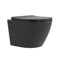Унітаз підвісний Robin Ultra Quiet 490×365×325 мм, Anthracite, з сидінням Slim Duroplast / Soft-close / Quick Release QT13332381АSAN Qtap Унітаз підвісний Robin Ultra Quiet 490×365×325 мм, Anthracite, з сидінням Slim Duroplast / Soft-close / Quick Release QT13332381АSAN Qtap