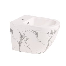 Біде підвісне Qtap Robin 515x370x350 мм, Marble QT13551381GMR