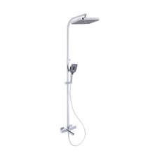 Душова система універсальна Qtap Sloup термостатична на три споживачі (з виливом) QTSLO51103OC48217 Chrome