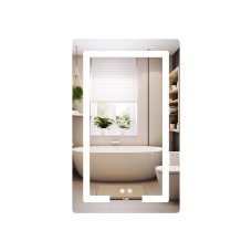 Дзеркало Lidz Kubis (KU2) 500х800 з LED-підсвічуванням Touch, з антизапотіванням, з димером, рег. яскравості LD78LF936508048448