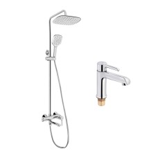 Акційний набір Qtap Grand: Змішувач QTGRACRM001F + Душова система QTGRACRM1004