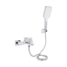 Змішувач для ванни Qtap Crow з душовим гарнітуром QTCRO259CRM48646 Chrome