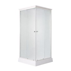 Душовий бокс Lidz Kubis SB90x90.SAT.LOW.FR, скло Frost 4 мм
