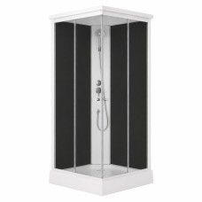 Душовий бокс Lidz Kubis SB90x90.SAT.LOW.GR, скло тоноване 4 мм