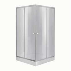 Lidz Набор: Душевая кабина Wawel SC90x90.SAT.LOW.DGR, квадратная, стекло тонированное 4 мм + Душевой поддон Kapielka ST90x90x14