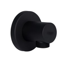 Акційний набір Qtap 1+1=3: Підключення для шлангу Spojeni Matt Black, округле QTCRBB030