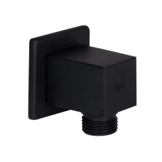 Акційний набір Qtap 1+1=3: Підключення для шланга Spojeni Matt Black, прямокутне QT809810842857NB