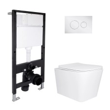 Готове рішення Qtap для ванної кімнати: підвісний унітаз Tern Ultra Quiet 525x345x360 + комплект інсталяції Standard (кругла клавіша Chrome) Готове рішення Qtap для ванної кімнати: підвісний унітаз Tern Ultra Quiet 525x345x360 + комплект інсталяції Standard (кругла клавіша Chrome)