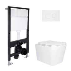 Готове рішення Qtap для ванної кімнати: підвісний унітаз Tern Ultra Quiet 525x345x360 + комплект інсталяції Standard (кругла клавіша White) Готове рішення Qtap для ванної кімнати: підвісний унітаз Tern Ultra Quiet 525x345x360 + комплект інсталяції Standard (кругла клавіша White)