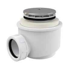 Сифон для душового піддону AlcaPlast A47CR, з нержавіючою решіткою, Ø60, хром