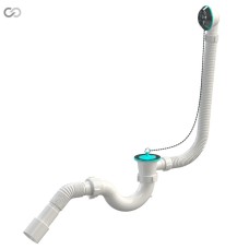 Сифон для ванни SoloPlast В0110, сітка - нержавіюча сталь